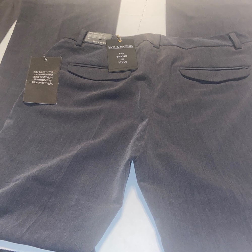 New with Tag Zac & Rachel Modern Fit The Band of Style DB Gray slacks size 4.